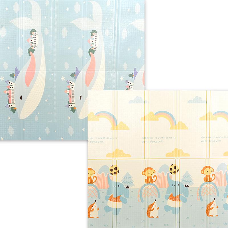 

Детский игровой коврик утолщенный предотвращает скольжение эластичный складной детский коврик для ползания без рук для малышей Foldable 180x200x1cm/70.9x78.7x0.4in