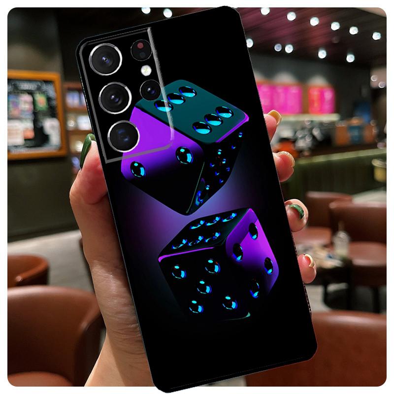 

Dices Poker Casino Phone Case For Samsung Galaxy S25 Ultra S21 S22 S23 S24 Ultra S9 S10 Plus S24 S25 FE Cover Galaxy S21