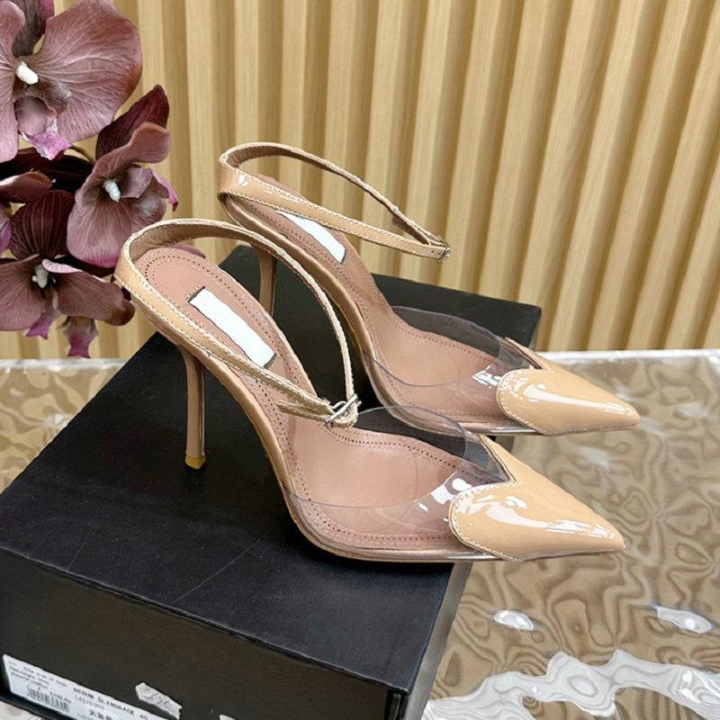 Fashion 2025 Summer New Gold Flower Square Thin Heel Single Shoes With Sexy Open Toe Design Sense Women Sandals