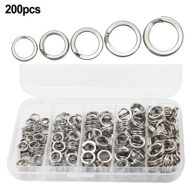 Split Ring Terminal Tackle 304 Stainless Steel Fishing