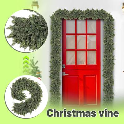 Juldekorationer Cederslinga 6FT Äkta Grön Girland För Julfest Bord Mantel Vägg Inomhus Utomhus