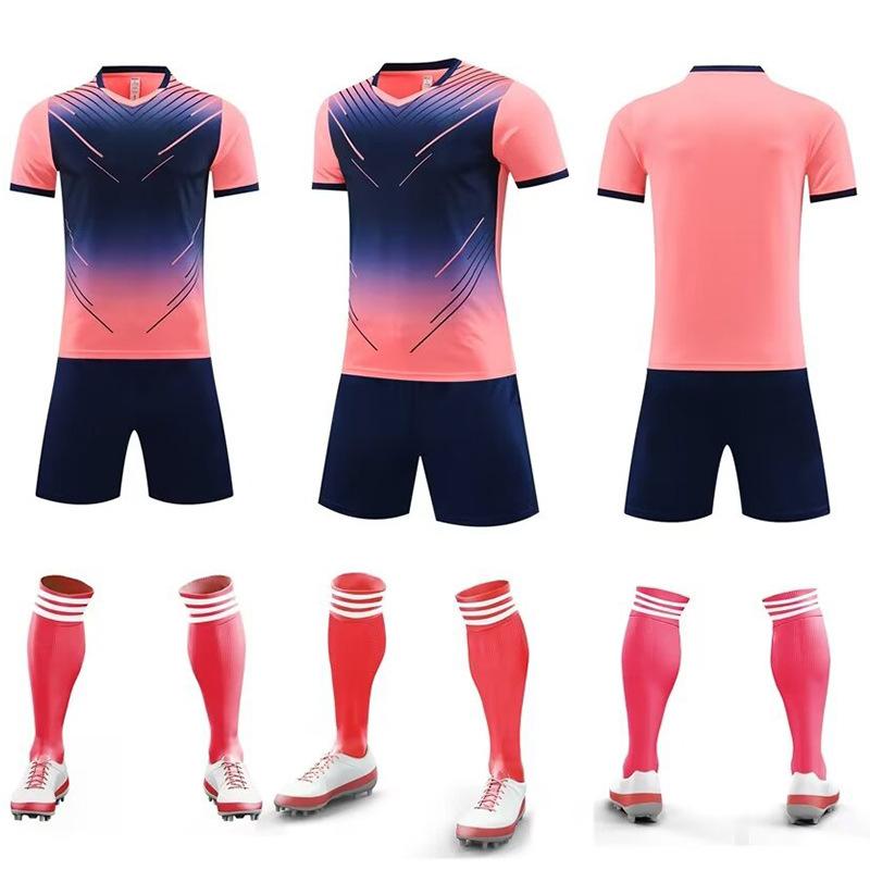 New Football Jersey Set Men'S Adult Children'S Game Sports Jersey Students Short-Sleeved Jersey Badminton Jersey Women'S Summer