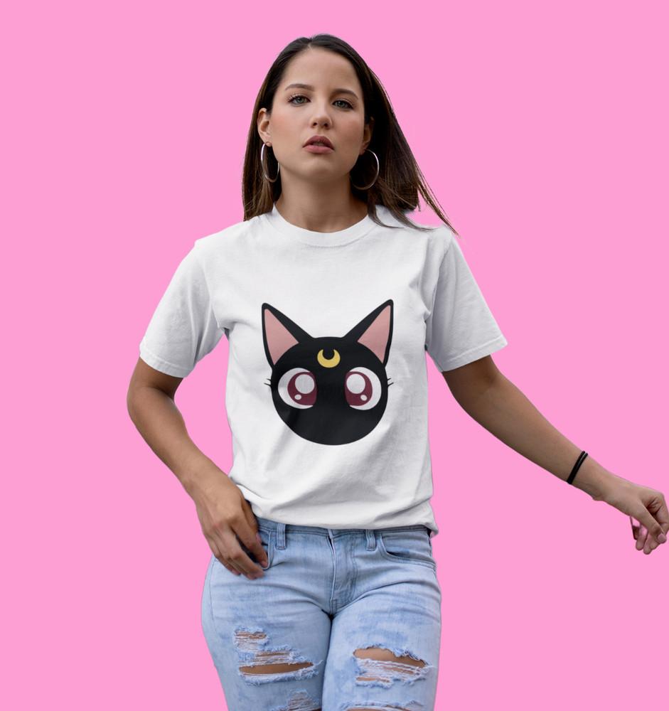 Sailor Moon Shirt Anime Mars Venus Pluto Luna Mond Bio Oversize Damen