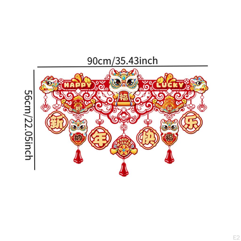 Year Hanging Door Banner Sign Snake Ornament Lunar Red Blessing