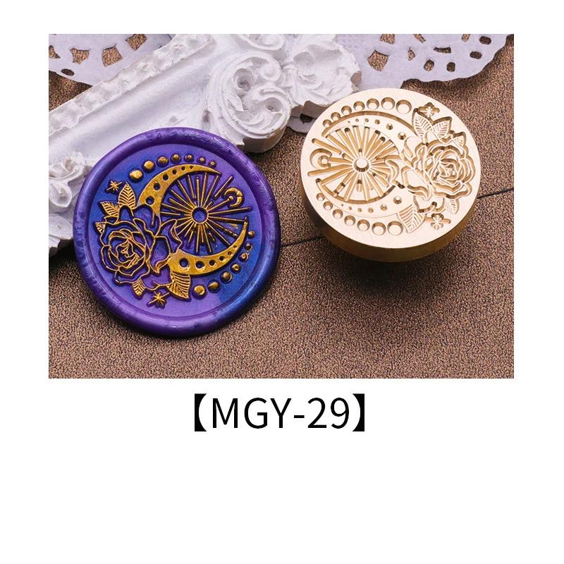 Wax Seal Stamp Heads Rose Pattern for Wedding Invitation Envelope Scrapbooking Flower Stamp for Card Making Craft Decoration