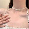 A Fritillary Butterfly Woven Pearl Choker Neck Chain Neck Evening Dress Accessories Necklace Collarbone Chain