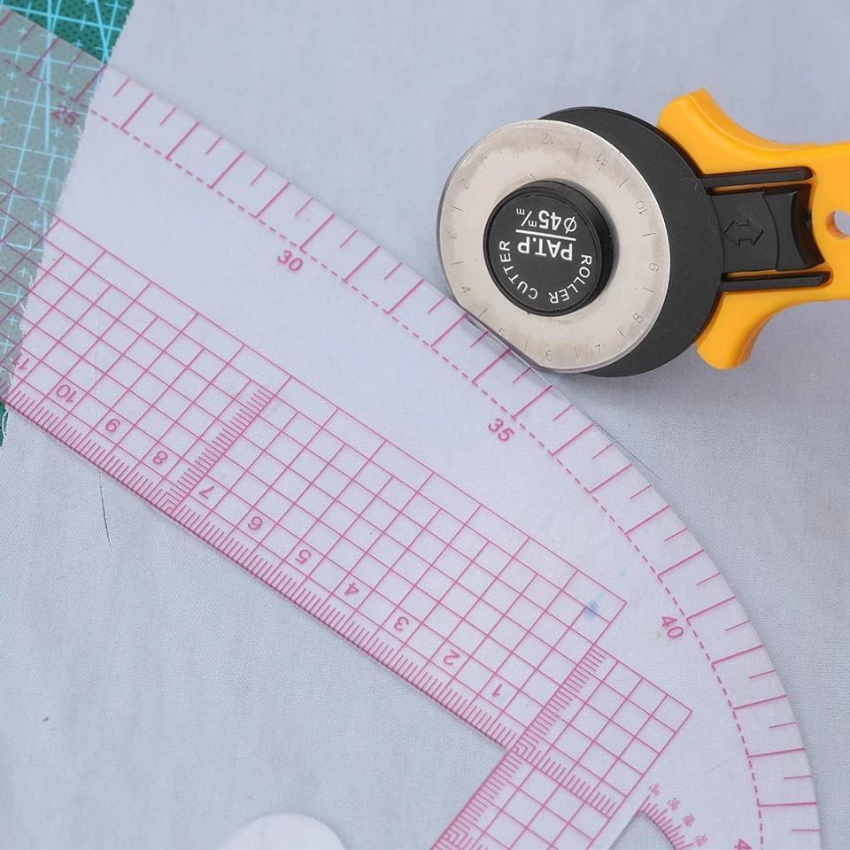 FELE Multifunctional French Curve Ruler Soft Plastic Patchwork Ruler Measure Dressmaking Drawing Template Craft Sewing Tools