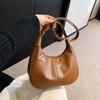 2025 Spring New Women's Bag Oil Wax Leather Underarm Small Satchel Trendy Texture Shoulder Messenger Bag