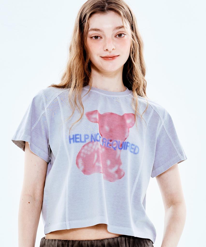 Soipeuyukaen Pigment Print Semi-Crop T-Shirt