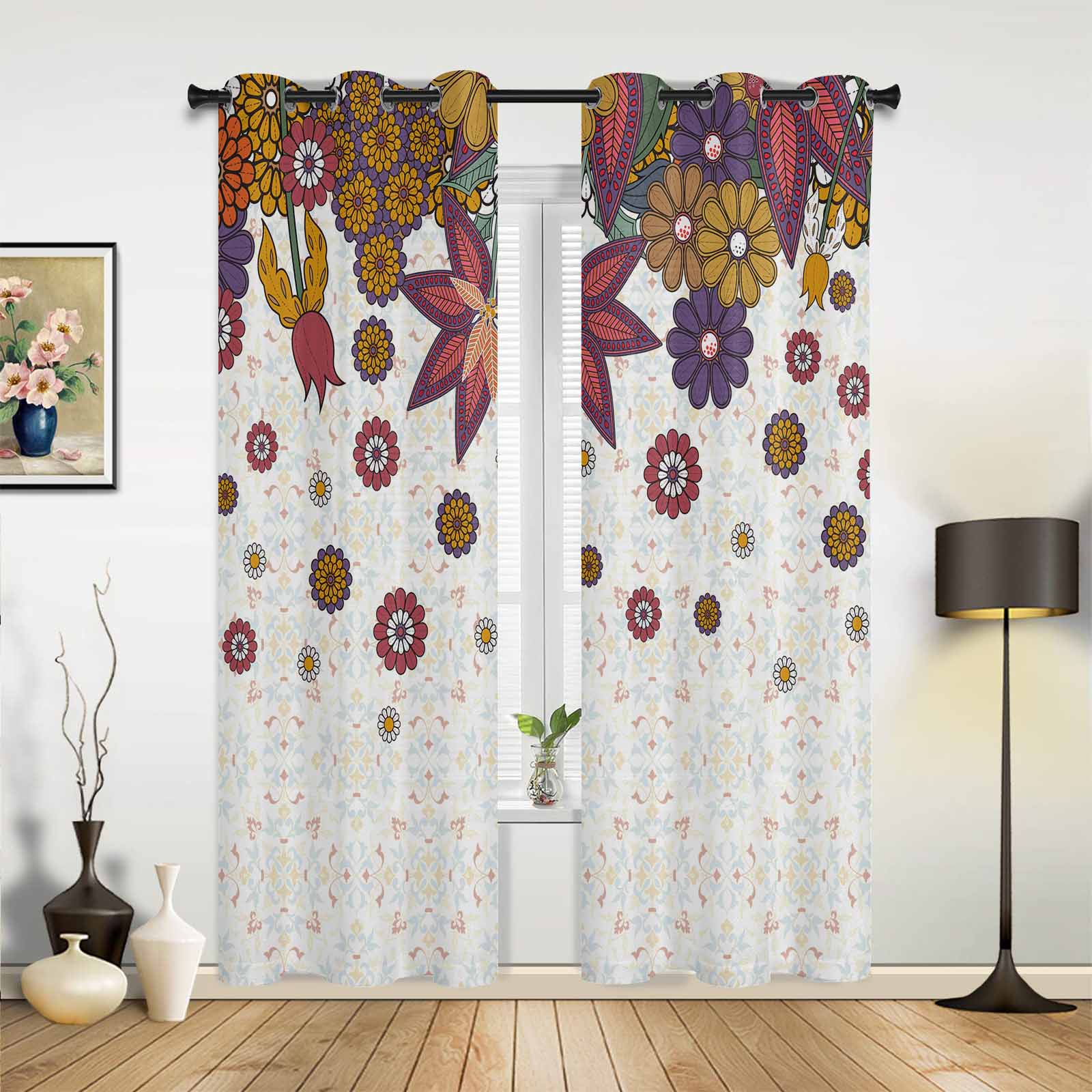 

Осенние совы, птицы, лисы, листья, шторы для спальни, гостиной, оконные шторы, жалюзи, кухонный декор, занавески для дома 135W x 60H(cm) x1