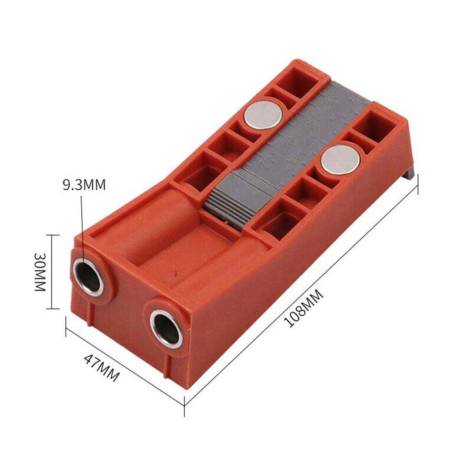 

Oblique Hole Locator Woodworking Drill Guide 9.3mm Adjustable Range Hole Locator Fixture With Clear Scale, Oblique Pocket Jig Positioning Accessories Type B:(bilateral)