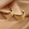 European Retro C-shaped Statement Earrings - Exquisite, Versatile, and Luxurious Jewelry