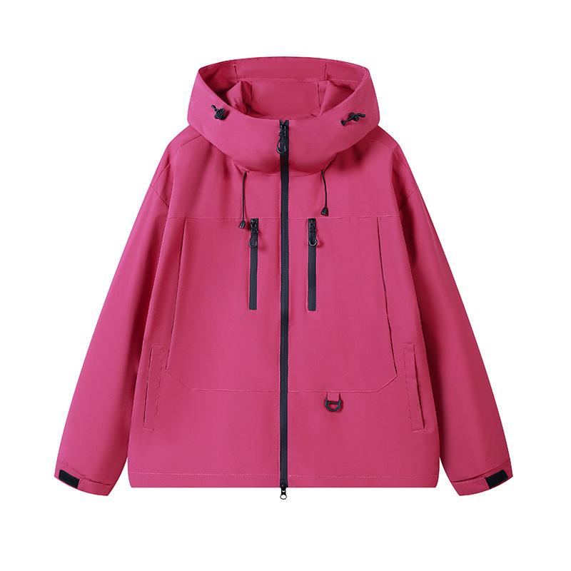 Windproof and Waterproof Three-proof Jacket for Women, Beige and Apricot Color Jacket