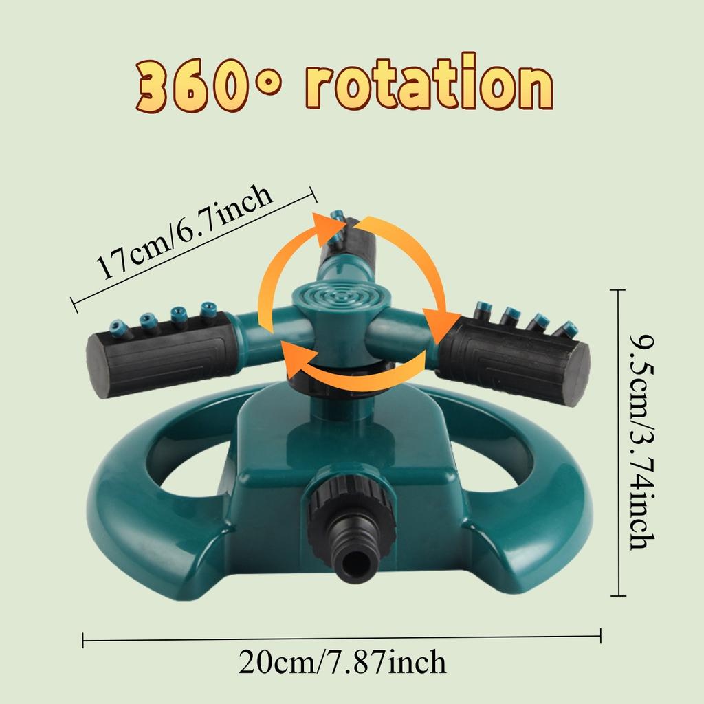 Lawn Sprinkler Automatic Garden Water Sprinklers Irrigation System Large Area Coverage Rotation 360° Watering Irrigation Supply