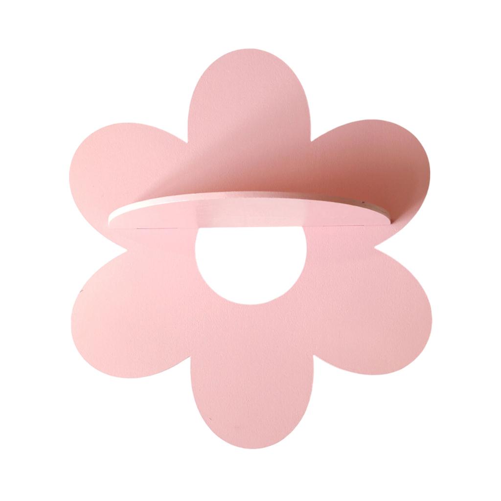 Flower Shaped Decorative Stand Fashionable Wall Shelf Wood Jewelry Display Storage Rack Floating Shelves for Living Room