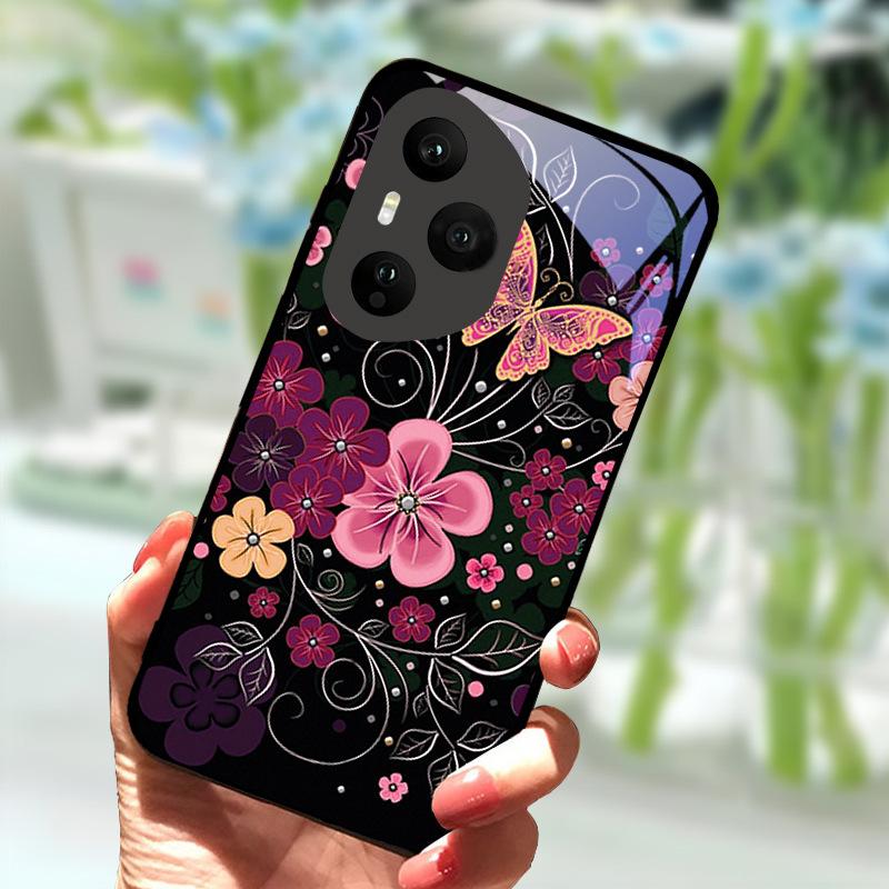 For Honor 400 Pro 5G Case Luxury Tempered Glass Anti-Fall Cover For Honor400 Pro 400Pro Phone Back Shell Shockproof Fundas Capa