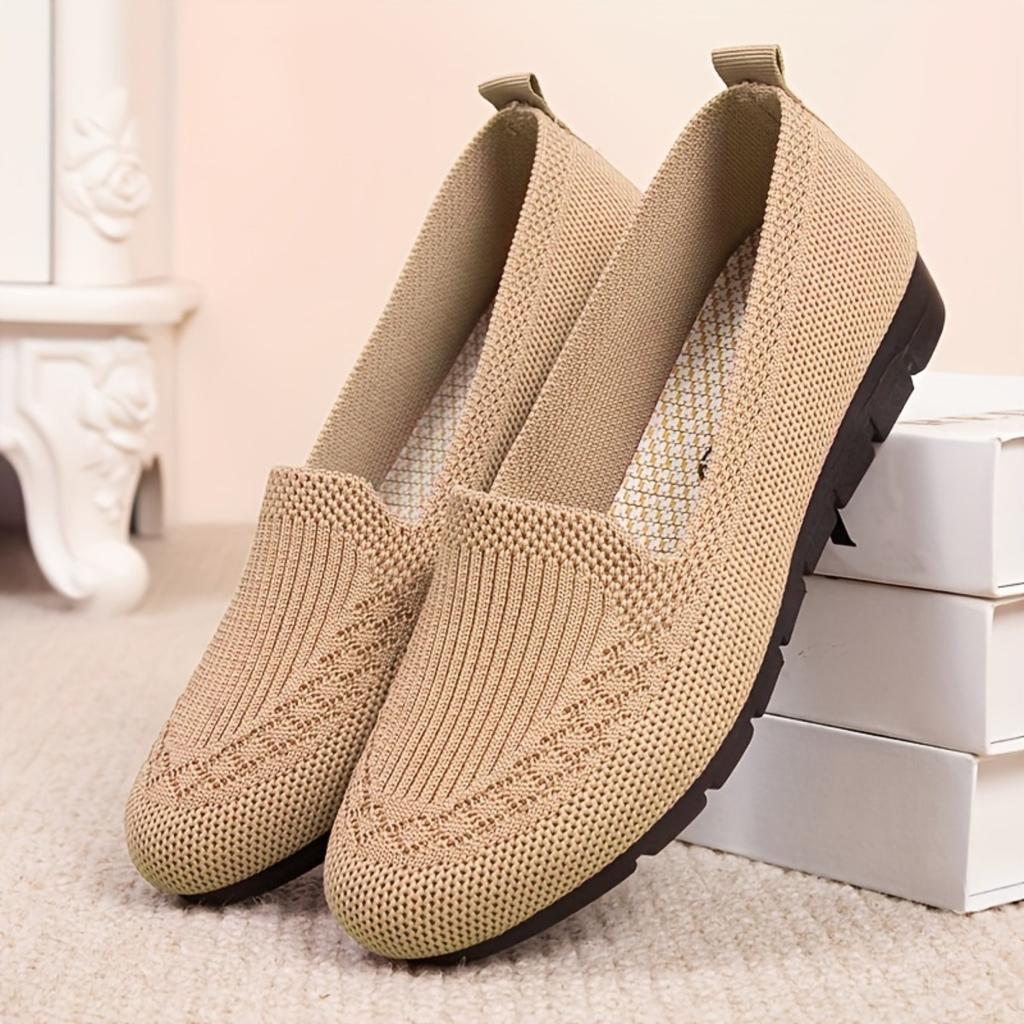 Ladies' Summer Breathable Mesh Casual Flat Shoes Are Comfortable, Lightweight, and Easy To Wear with Just One Foot, Like Loafers