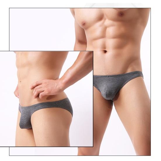 Men Briefs Seamless Invisible Design Tailoring Panties Breathable Low-Waisted Triangular Moisture-Wicking U-Convex Underwear