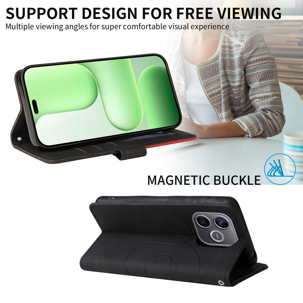 Dla OnePlus Pad Lite/Oppo Pad SE Skórzane Etui Wzór Drukowany Podstawka Pokrowiec na Tablet z Kieszeniami na Karty