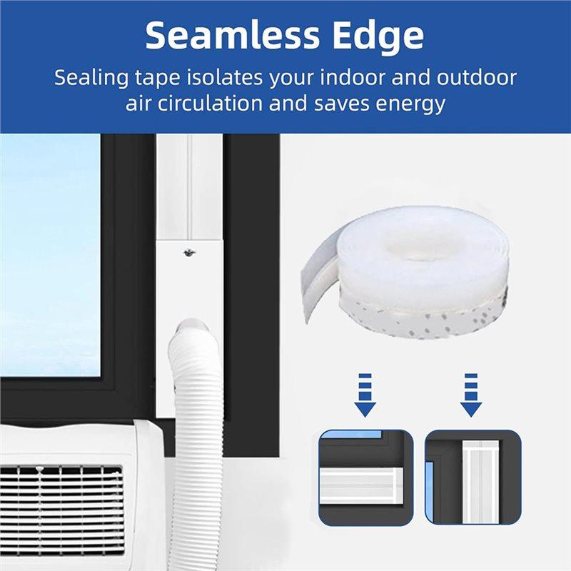CYCLI-Universal 2-In-1 Window Vent Seal Kit Mobile A/C Portable Air Conditioner Window Kit