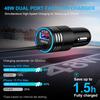 USB C Car Charger, 48W Super Fast Charging Type C Car Adapter for Samsung Galaxy S25 Ultra S24 S23 S22 S21 S20 A56 A36 A26 A16 A06, iPhone 16e 16 15