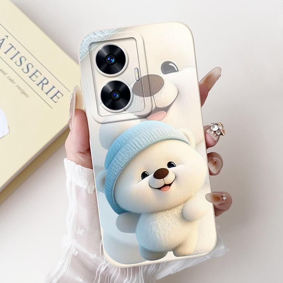 

For Realme C55 Case RMX3710 Cute Girl Cover Soft Silicone Phone Case For Realme Narzo N55 C55 C 55 RealmeC55 Back Cover 6.72 Realme C55