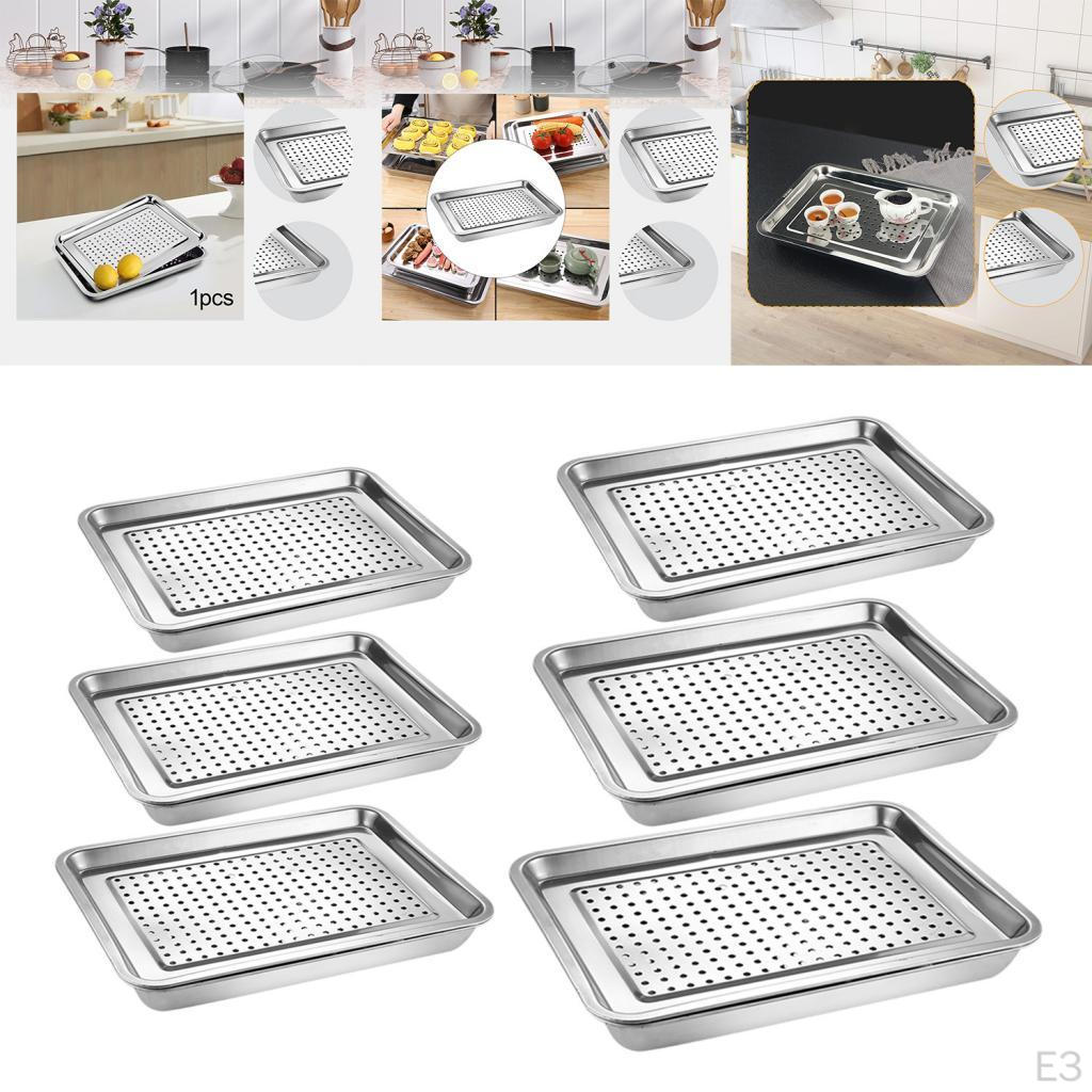 Hollow Tea Tray Food Storage Multifunctional Organizer for Home Kitchen
