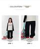You Jia Meng Girls' Long-Sleeve Cotton T-shirt, Stylish Casual Print for Spring and Autumn
