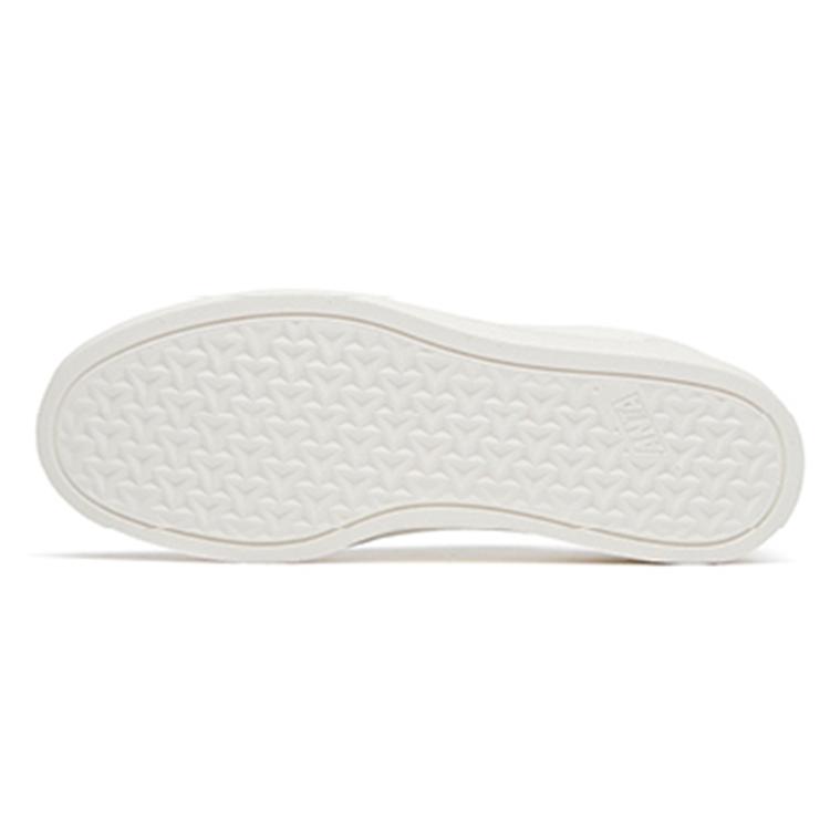 Anta Life Collection Casual Abrasion Resistant Slip Resistant Low top Skateboard Shoes Women's Beige 922128009-2