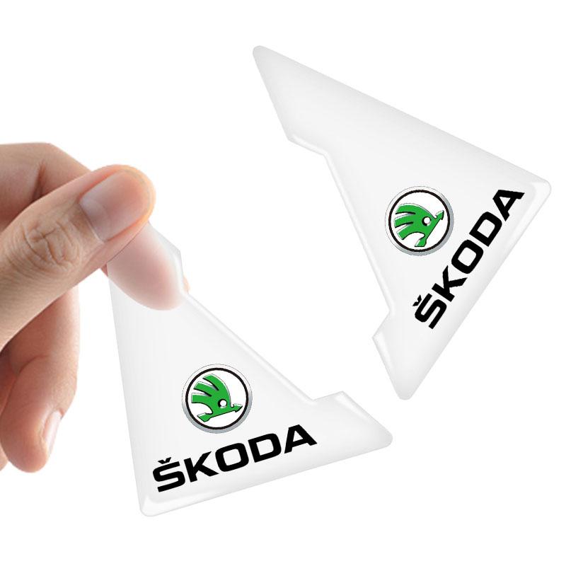 2Pc Car Door Corner Cover Anti-Scratch Protection Sticker Styling for Skoda SCALA Superb Octavia 2 3 A4 A5 Fabia Kamiq Kapoq Kodiaq Rapid