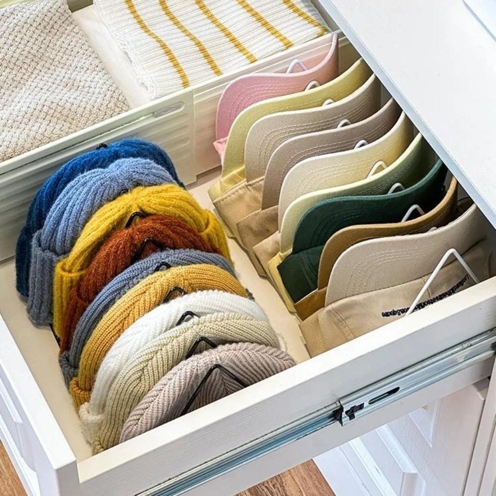 Quality Hat Storage Knitted Hat Display Stand Wardrobe Desktop Space Saving Cap Storage Rack Metal Cap Display Stand Cap
