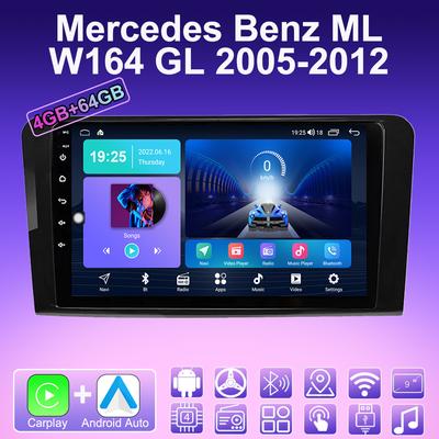 2DIN Android Carplay autorádio pro Mercedes Benz ML W164 GL 2005-2012 multimediální přehrávač hlavní jednotka stereo GPS navigace BT WIFI 4+64GB
