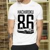 Initial D T Shirt  Unisex Retro Washed Tops Tees Harajuku AE86 Drift Tshirt Hip Hop Male Fujiwara Tofu JDM Japanese T-shirts Shirt