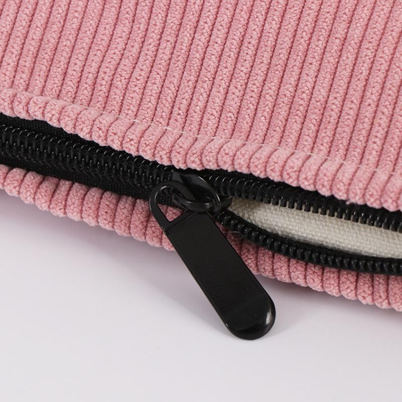 Women Large Capacity Zipper Make Up Organizer Storage Clutch Corduroy Travel Cosmetic Bag Portable Makeup Storage Bag Purses