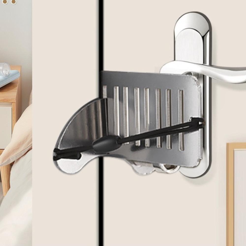 

Metal Door Lock Latch Anti Theft Security Door Stops Tool Door Locker Stopper Travel Home Room
