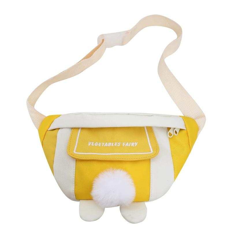 Cute Canvas Bag for Women In Autumn New Casual Cartoon Chest Bag Fashionable Girl One-shoulder Crossbody Waist Bag Trendy