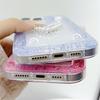 Heart-Shaped Glitter Rhinestone Transparent iPhone 16 Case, Compatible with Models 11-15