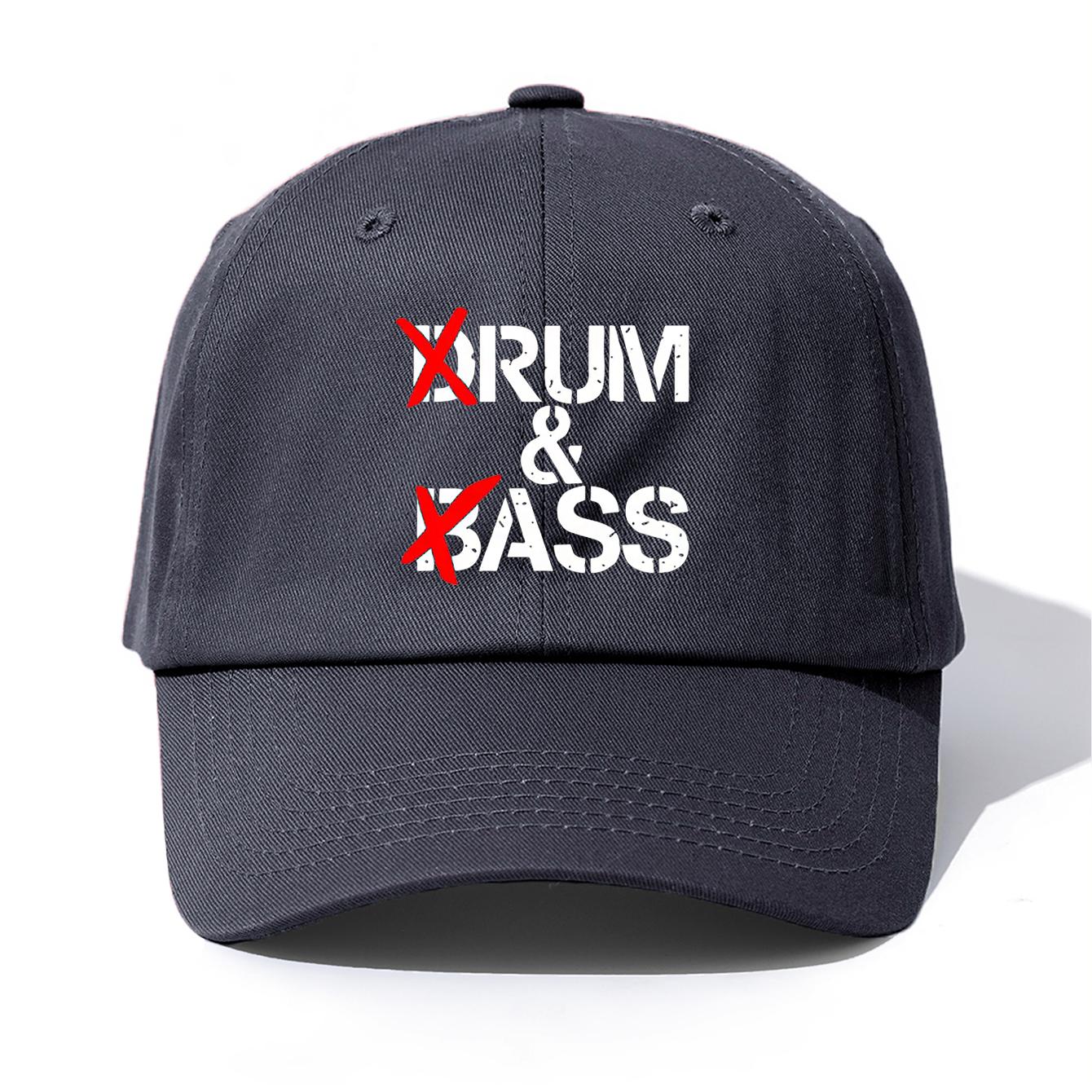 

1pc Drum&Bass Print Baseball Cap for Adults, Minimalist Retro Style Casual Soft Adjustable Dad Hat, Perfect As Gift