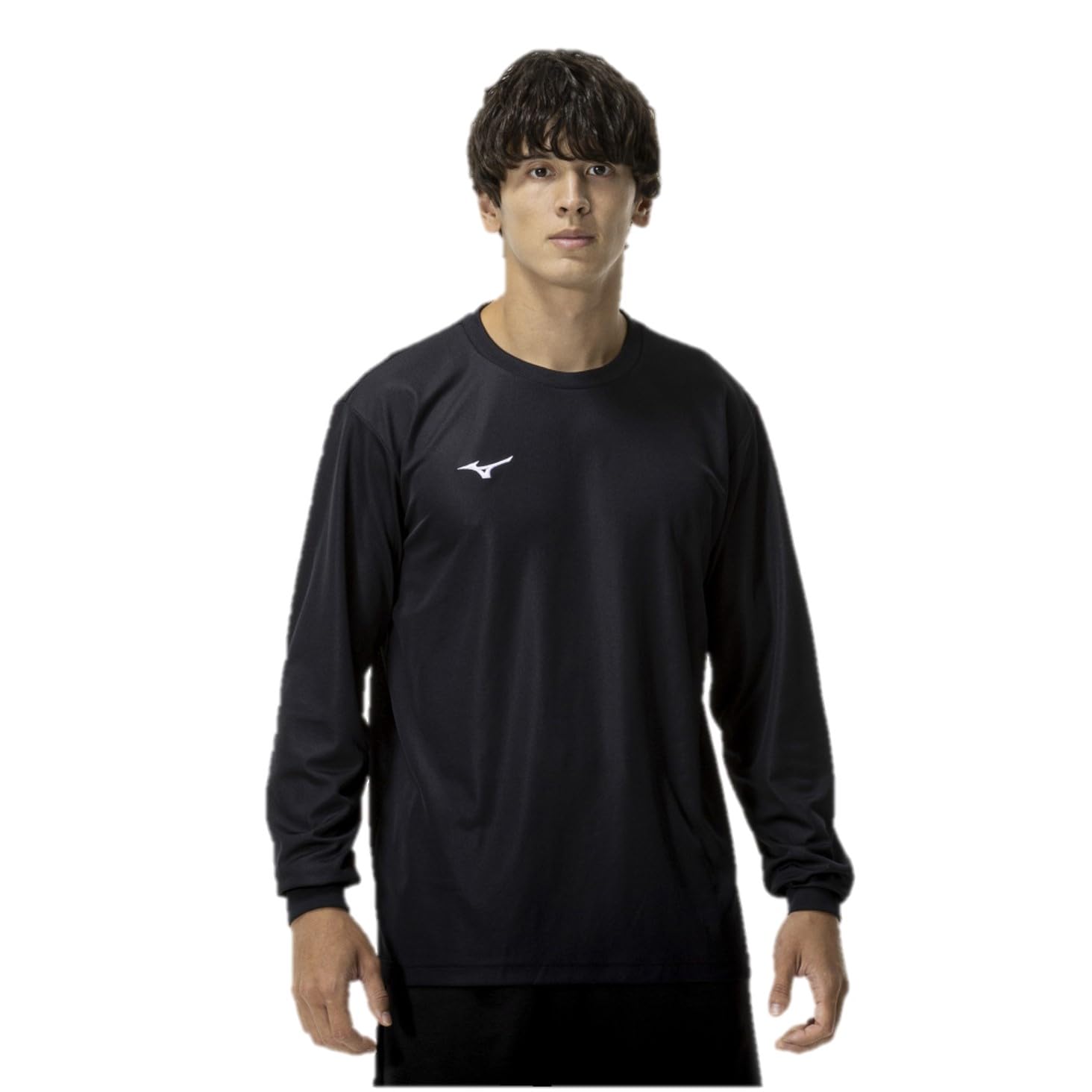

Mizuno NaviDry Long Sleeve Training Size Size L Exclusive Model T-Shirt, U-Neck, Moisture-Wicking, Quick-Drying, Underwear, Men s, 32MAC195,