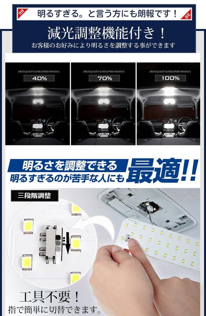 YOURS Nissan Note E12 Dimming LED Room Lamp Set Special M (with Adjustment) Custom-designed (with Tools) Note-rm-led-n [2]