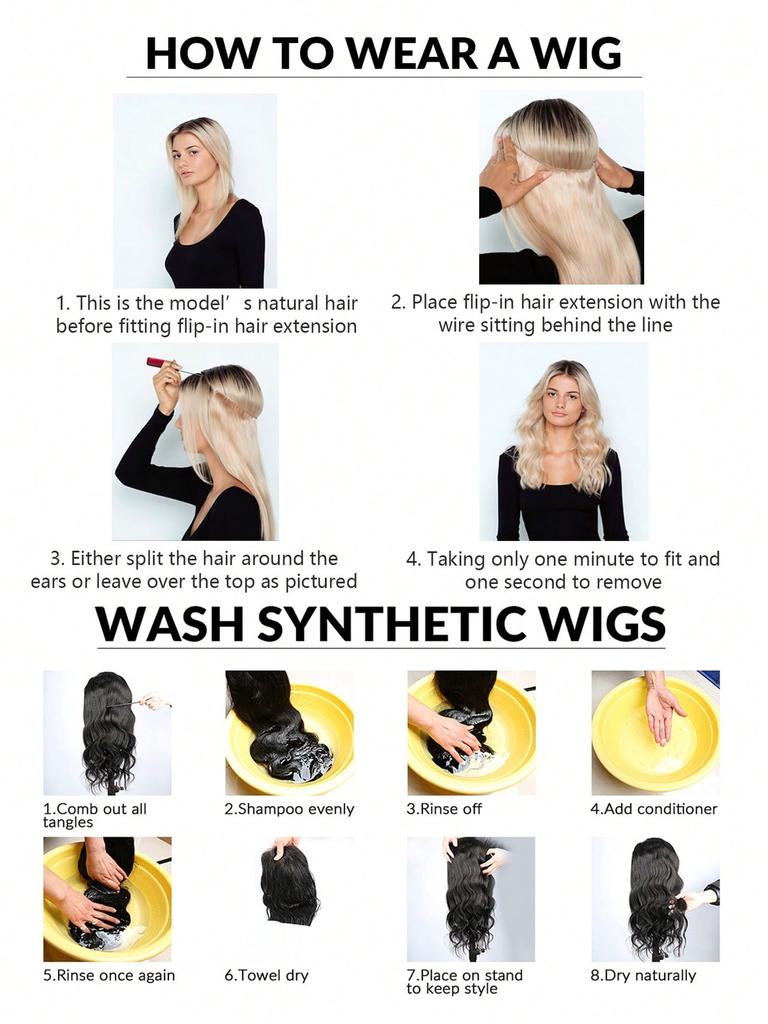 Synthetic Natural No Clip Fish Line Invisible Hair Extensions Silver Gray False Hair Piece For Women