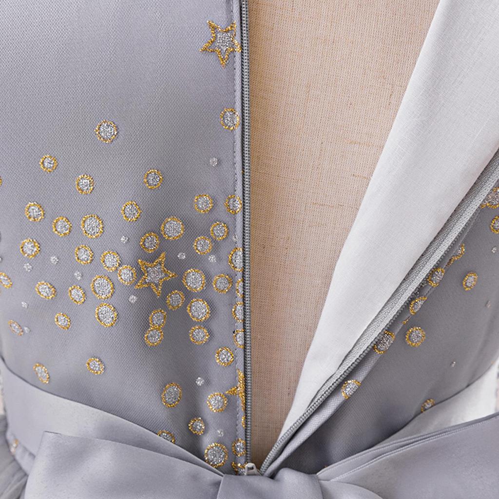 Vintage Christmas Sequin Party Girls Dresses Star Tulle Wedding Birthday Princess Dress Girl Fluffy Bridesmaid Evening Costumes