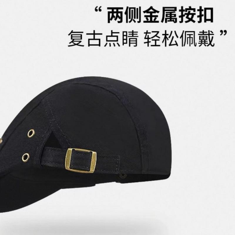 Retro Rivet Forward Hat Women's Thin Hat Niche Duck Tongue Beret Spring and Autumn Advanced Sense Original Style