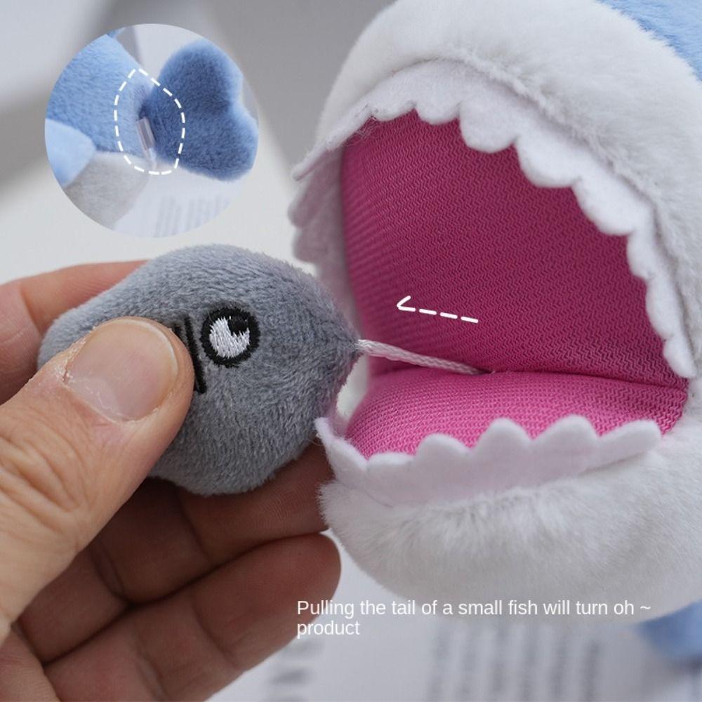 Cartoon Shark Blue Shark Pendant Stuffed Animal Plush Shark Keyring  Kids Gifts