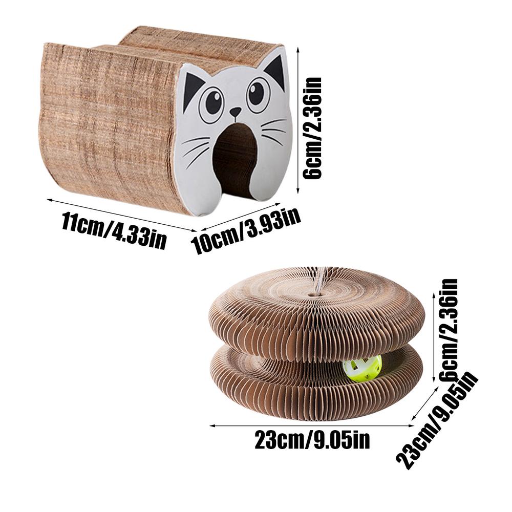 

Волшебная доска-органайзер для царапания когтей кошки, игрушка для кошки с мячиком, когтеточка для котенка из гофрированного картона M