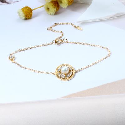 2021 New Japanese Light Jewelry Natural Pearl Zircon Bracelet for Women, Unique Design, Versatile Customization