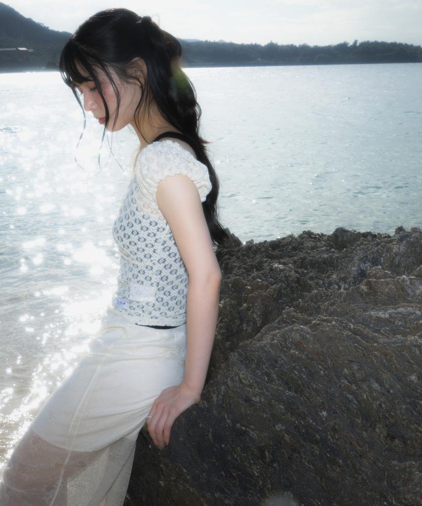 ROSEFRANTZ Lace Lowrise Long Skirt [Cream]