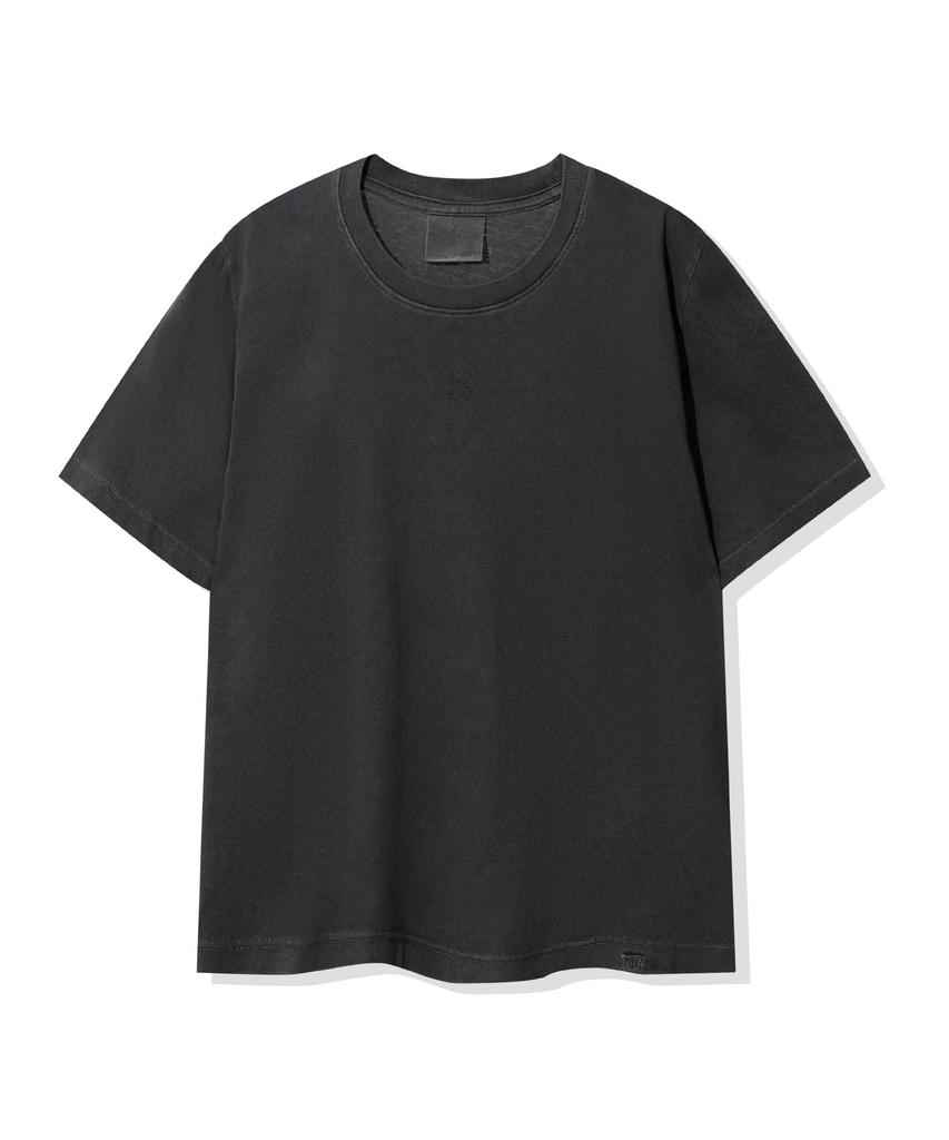 CGP (Women) Crop Pigment Short Sleeve T-Shirt_Charcoal