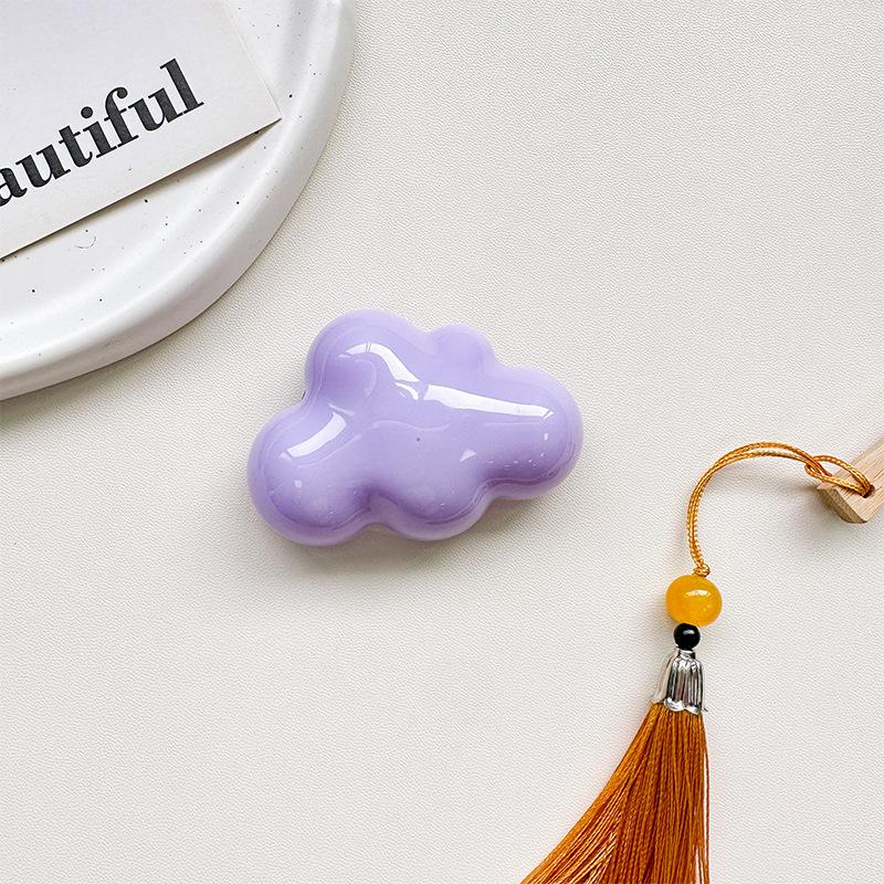 Creative Solid Color Cloud Magnetic Telescopic Mobile Phone Airbag Bracket Paste Ring Folding Internet Celebrity Gift