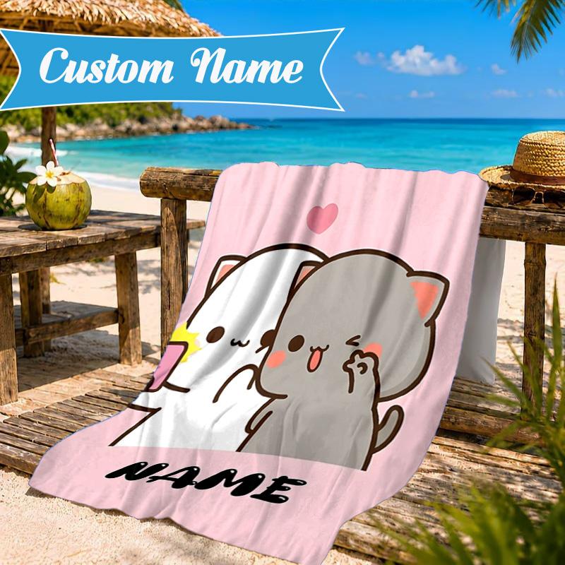 Personalisierbares Strandtuch Bobo Dudu Mikrofaser-Strandtuch, Leicht für Sommerreisen, Schwimmbad-Fan Geburtstagsgeschenk